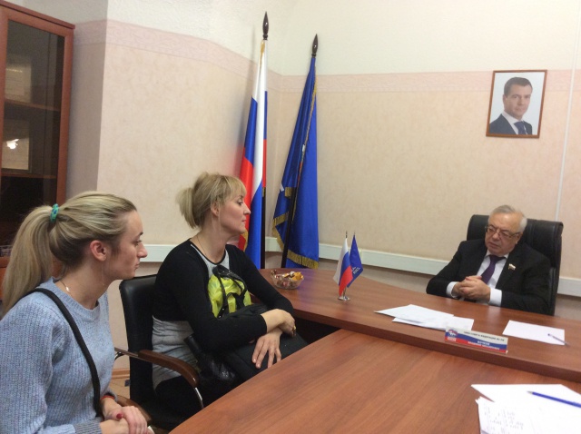 Член Совета Федерации ФС РФ Владимир Бочков провел прием граждан 